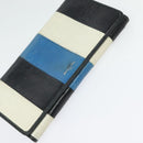 BALENCIAGA Wallet Leather 3Set Black Silver blue Auth bs26196-28