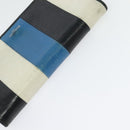 BALENCIAGA Wallet Leather 3Set Black Silver blue Auth bs26196-30
