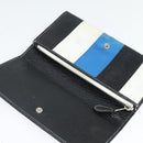 BALENCIAGA Wallet Leather 3Set Black Silver blue Auth bs26196-31