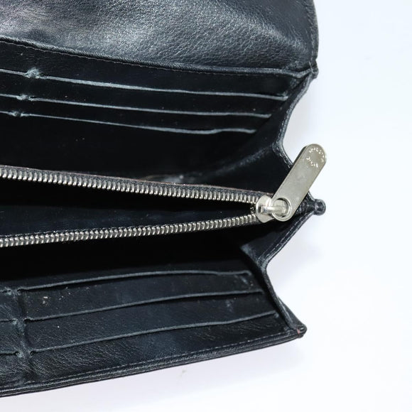 LOUIS VUITTON Suhari Wallet Leather 2Set Black LV Auth bs26197