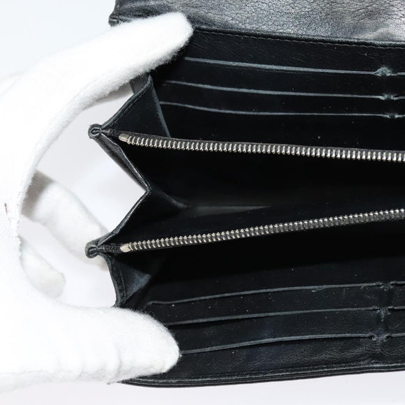 LOUIS VUITTON Suhari Wallet Leather 2Set Black LV Auth bs26197