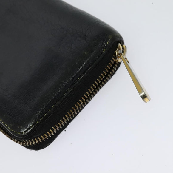 LOUIS VUITTON Suhari Wallet Leather 2Set Black LV Auth bs26197