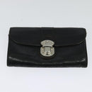 LOUIS VUITTON Suhari Wallet Leather 2Set Black LV Auth bs26197-2