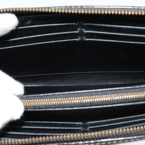 LOUIS VUITTON Suhari Wallet Leather 2Set Black LV Auth bs26197