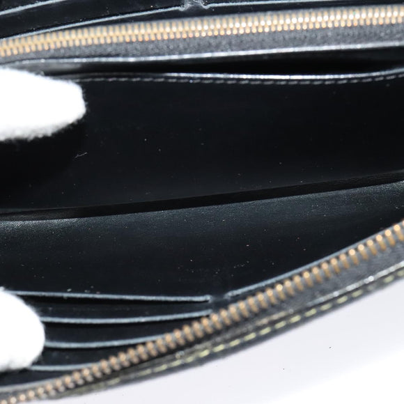 LOUIS VUITTON Suhari Wallet Leather 2Set Black LV Auth bs26197
