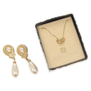 GIVENCHY Necklace metal 2Set Gold Auth bs26199-1