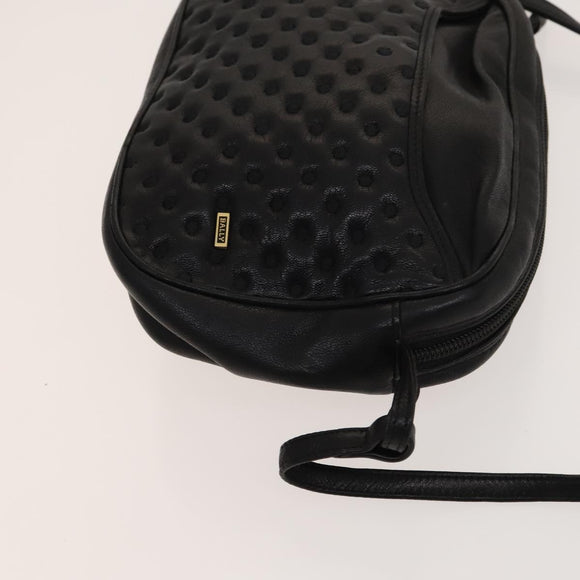 BALLY Shoulder Bag Leather Canvas 3Set Beige Black Auth bs26202