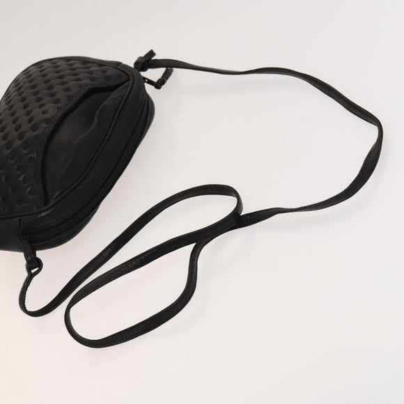 BALLY Shoulder Bag Leather Canvas 3Set Beige Black Auth bs26202