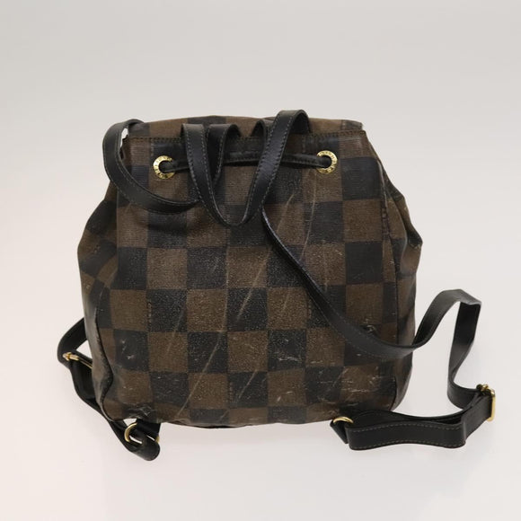 FENDI Pecan Bag PVC 3Set Brown Black Auth bs26207