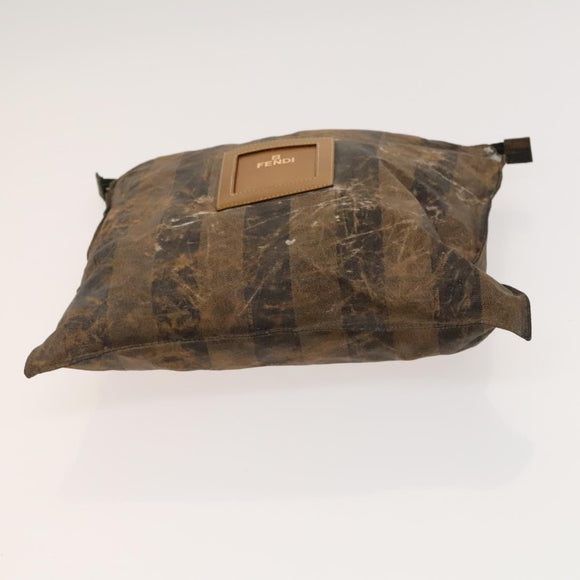 FENDI Pecan Bag PVC 3Set Brown Black Auth bs26207