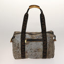 FENDI Pecan Bag PVC 3 Set Brown Black Auth bs26207-2