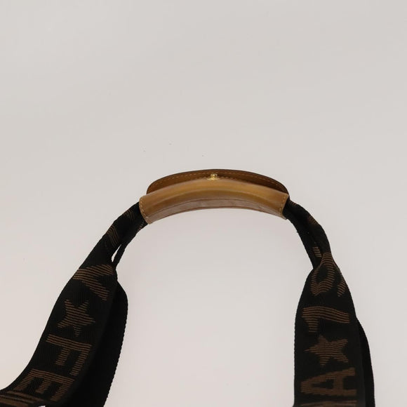 FENDI Pecan Bag PVC 3Set Brown Black Auth bs26207