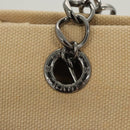 CHANEL Choco Bar Chain Hand Bag Canvas Beige CC Auth bs26212-10