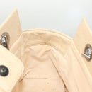 CHANEL Choco Bar Chain Hand Bag Canvas Beige CC Auth bs26212-18