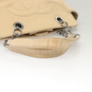 CHANEL Choco Bar Chain Hand Bag Canvas Beige CC Auth bs26212-7