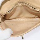 CHANEL Matelasse Chain Waist bag Lamb Skin Beige Gold CC Auth bs26213-12