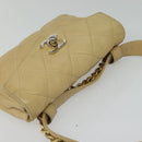 CHANEL Matelasse Chain Waist bag Lamb Skin Beige Gold CC Auth bs26213-6