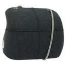 CHANEL Hip Shoulder Bag Cotton Gray CC Auth bs26216-1