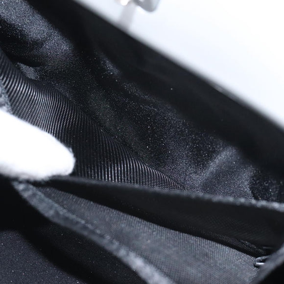 CHANEL Hip Shoulder Bag Cotton Gray CC Auth bs26216