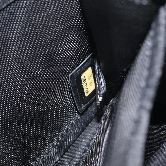 CHANEL Hip Shoulder Bag Cotton Gray CC Auth bs26216