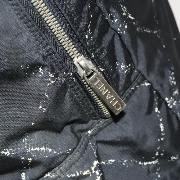 CHANEL Travel line Boston Bag Nylon Black CC Auth bs26217