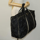 CHANEL Travel line Boston Bag Nylon Black CC Auth bs26217-24