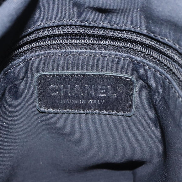 CHANEL Unlimited Shoulder Bag Nylon Silver CC Auth bs26218