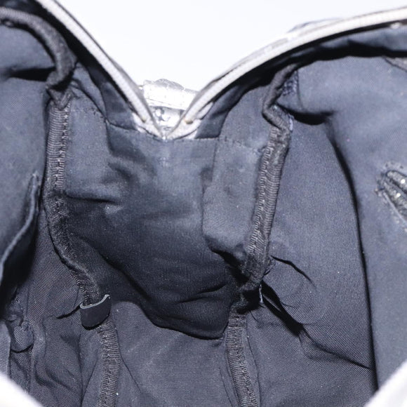 CHANEL Unlimited Shoulder Bag Nylon Silver CC Auth bs26218