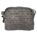 CHANEL Unlimited Shoulder Bag Nylon Silver CC Auth bs26218-13