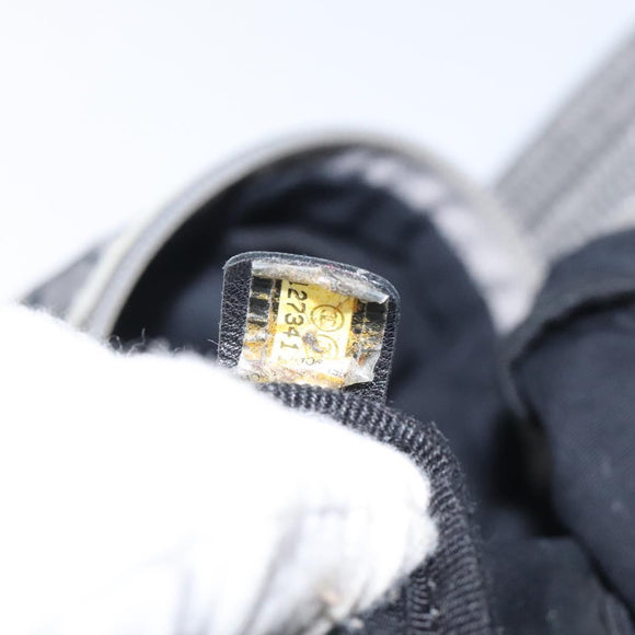 CHANEL Unlimited Shoulder Bag Nylon Silver CC Auth bs26218