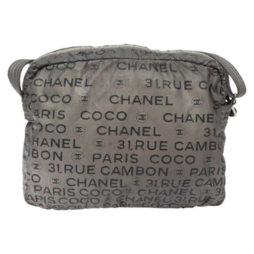 CHANEL Unlimited Shoulder Bag Nylon Silver CC Auth bs26218 - 0