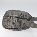 CHANEL Unlimited Shoulder Bag Nylon Silver CC Auth bs26218-3