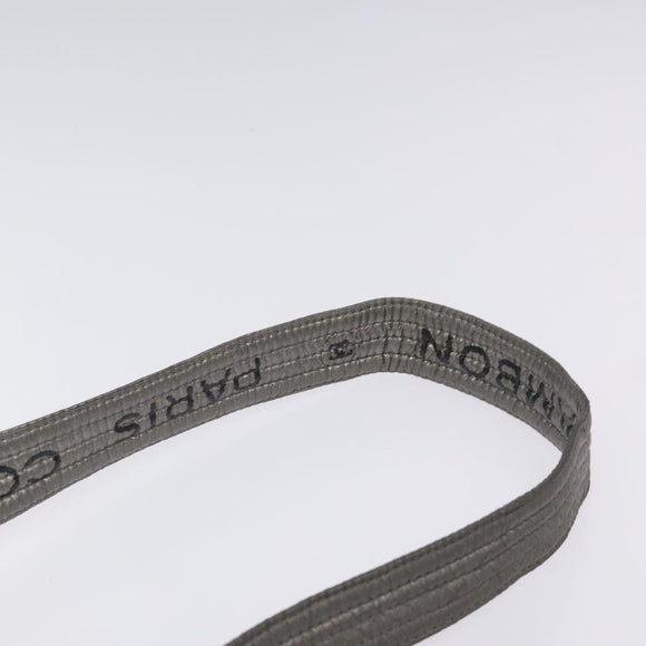 CHANEL Unlimited Shoulder Bag Nylon Silver CC Auth bs26218