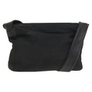 LOEWE Shoulder Bag Canvas Leather Black Auth bs26221-1