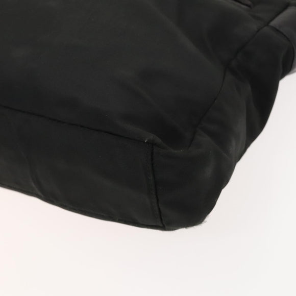 LOEWE Shoulder Bag Canvas Leather Black Auth bs26221