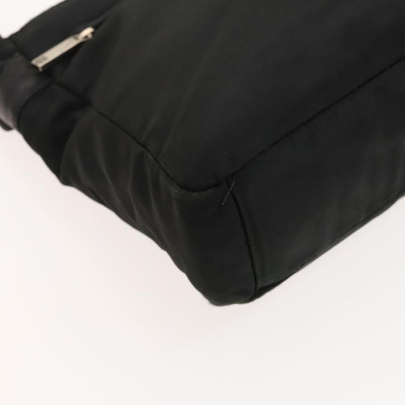 LOEWE Shoulder Bag Canvas Leather Black Auth bs26221