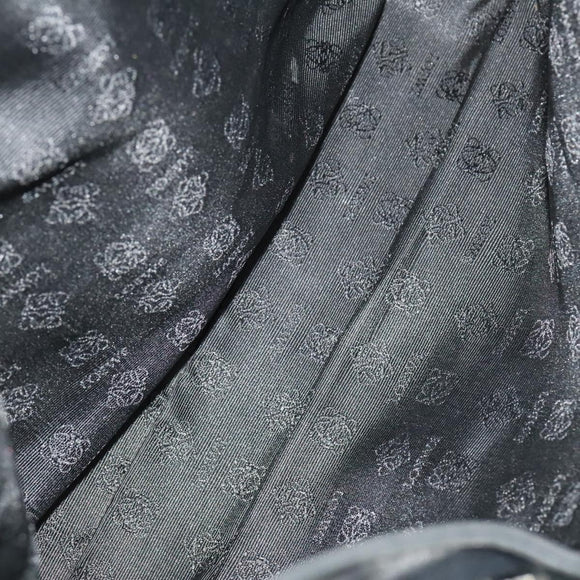 LOEWE Shoulder Bag Canvas Leather Black Auth bs26221