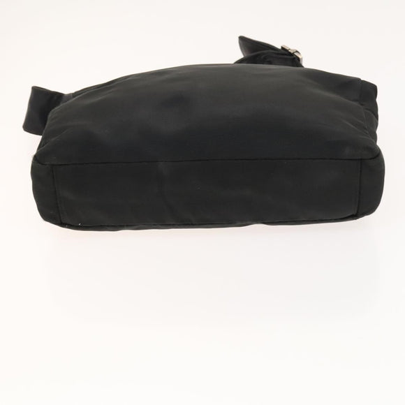 LOEWE Shoulder Bag Canvas Leather Black Auth bs26221