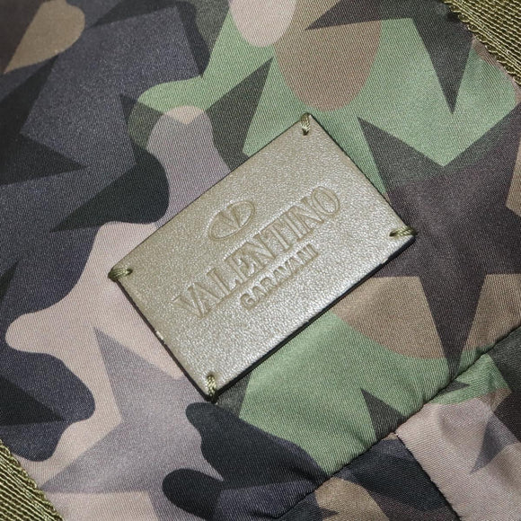 VALENTINO Boston Bag Nylon Camouflage Auth bs26223