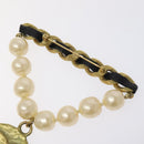 CHANEL Brooch metal Gold Tone CC Auth bs26226-5