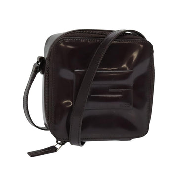 GUCCI Wallet Shoulder Bag Enamel Purple Auth bs26230