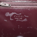 GUCCI Wallet Shoulder Bag Enamel Purple Auth bs26230-18