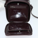 GUCCI Wallet Shoulder Bag Enamel Purple Auth bs26230-9