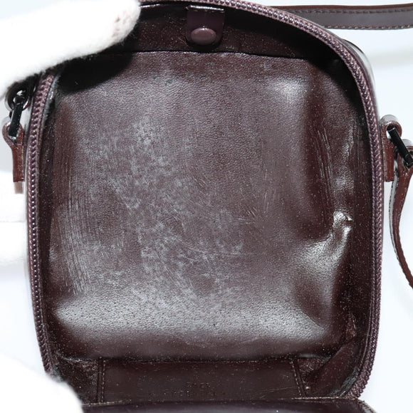 GUCCI Wallet Shoulder Bag Enamel Purple Auth bs26230