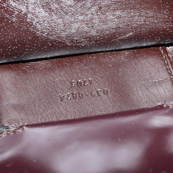 GUCCI Wallet Shoulder Bag Enamel Purple Auth bs26230