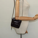 GUCCI Wallet Shoulder Bag Enamel Purple Auth bs26230-21