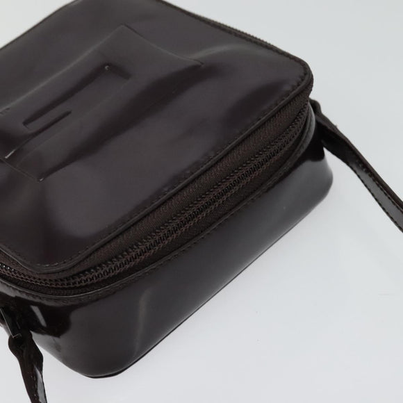 GUCCI Wallet Shoulder Bag Enamel Purple Auth bs26230