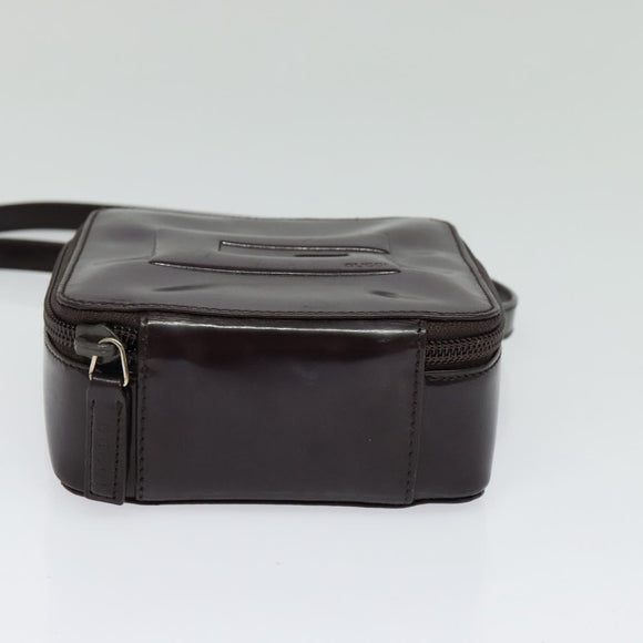 GUCCI Wallet Shoulder Bag Enamel Purple Auth bs26230