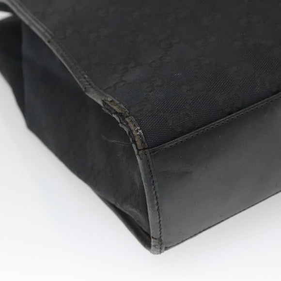 GUCCI GG Canvas Jackie Tote Bag Black Silver 002 1064 1669 Auth bs26232