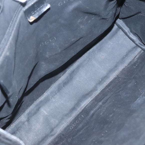 GUCCI GG Canvas Jackie Tote Bag Black Silver 002 1064 1669 Auth bs26232